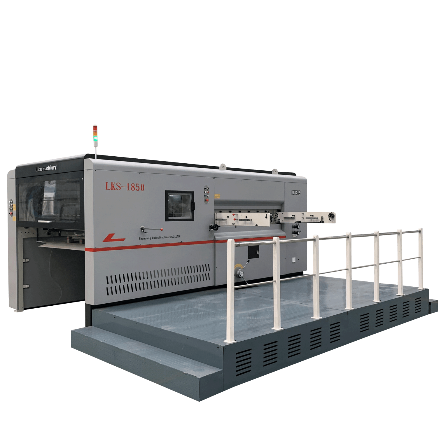 Customers Order LKS1850 SemiAutomatic DieCutting Machine For DieCutting LargeSize Corrugated